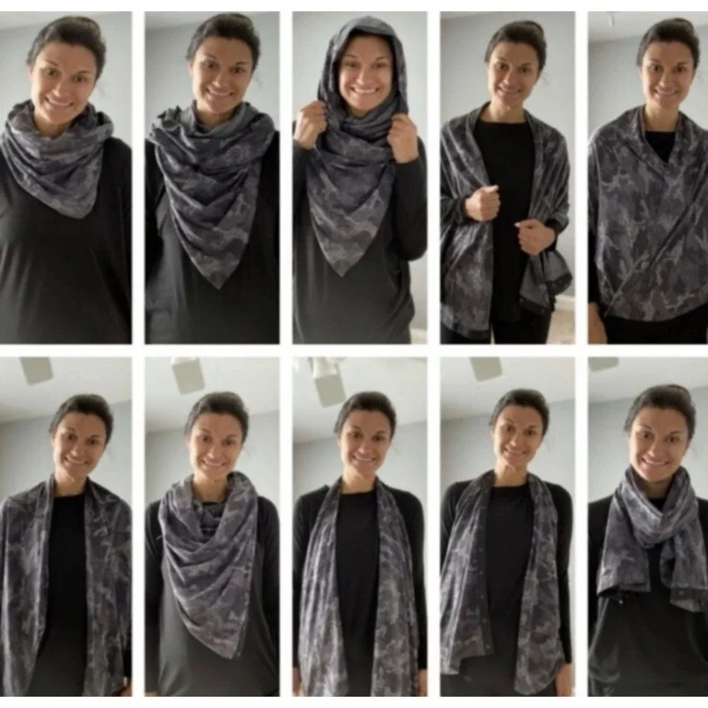 Lululemon Customizable‎ Snap Scarf Camo Green NEW With Tag Wear 10 Ways